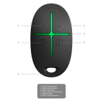 Mando a Distancia Alarma AJAX SPACECONTROL Negro - Imagen 4