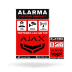 Pack Disuasorio 1 Cartel Aluminio A5 y 1 Pegatina Vinilo A7