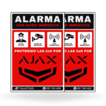 carteles alarma aluminio