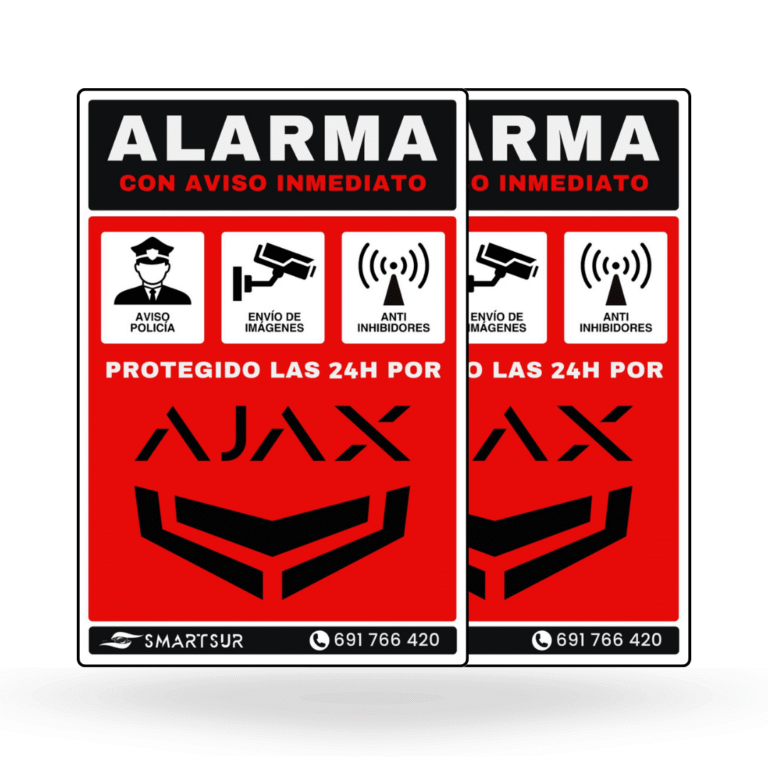 carteles alarma aluminio