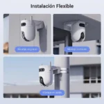Kit Vigilancia IP WiFi Exterior 2 Cámaras Ezviz H9C Dual 2K 360º+ Grabador NVR 8Ch + HDD 1TB - Imagen 10