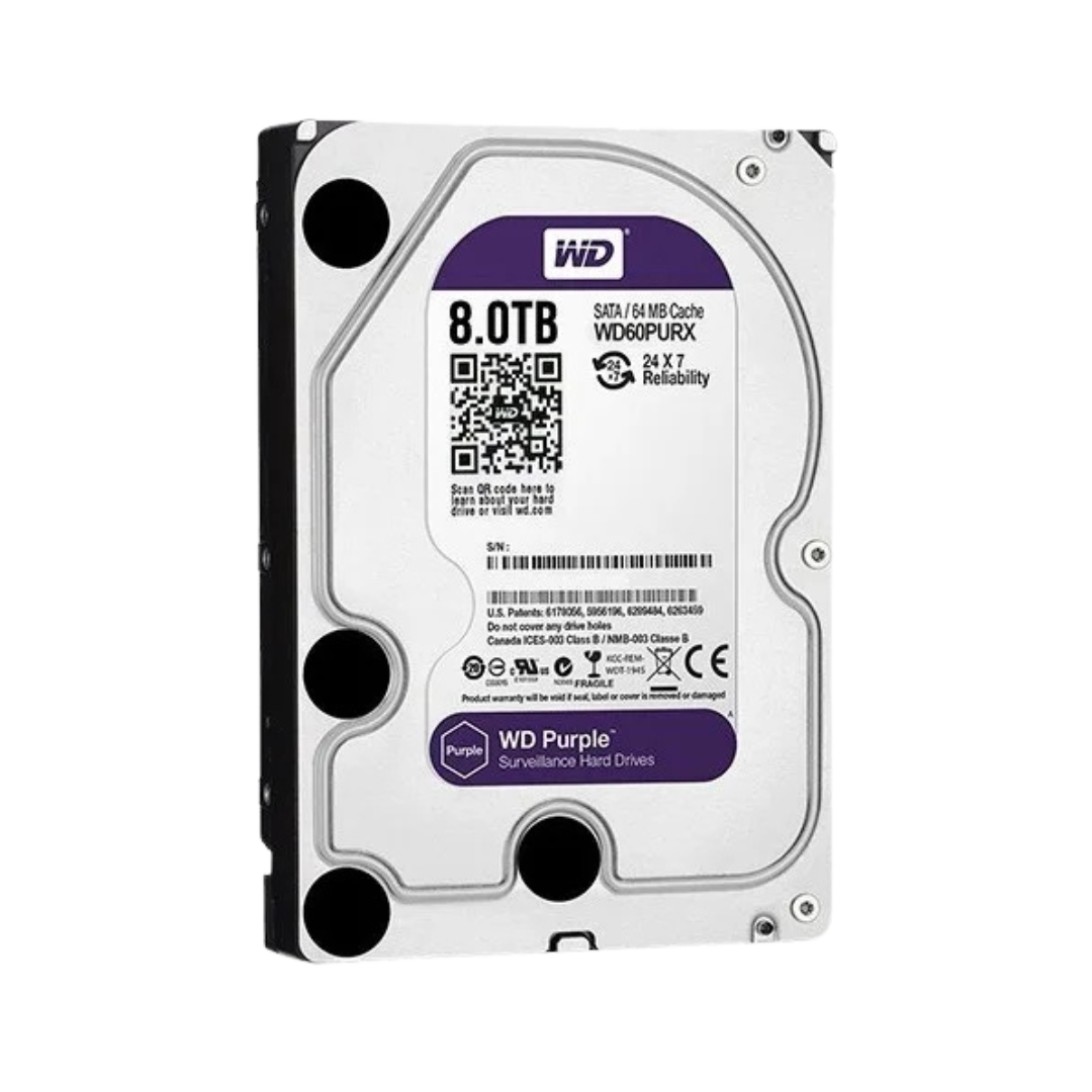 Disco-duro-8TB-Western-Digital-Purple Disco Duro 8TB WESTERN DIGITAL PURPLE - Imagen 1