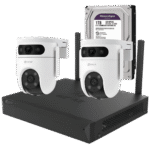 Kit Vigilancia IP WiFi Exterior 2 Cámaras Ezviz H9C Dual 2K 360º+ Grabador NVR 8Ch + HDD 1TB - Imagen 2