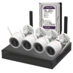 Kit Vigilancia IP WiFi Exterior 4 Cámaras Bullet 2K + Grabador NVR 8Ch + HDD 1TB - Imagen 2