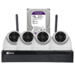 Kit Vigilancia IP WiFi Exterior 4 Cámaras Domo Ezviz H4 2K + Grabador NVR 8Ch + HDD 1TB - Imagen 2