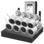 Kit Vigilancia IP WiFi Exterior 8 Cámaras Bullet 2K + Grabador NVR 8Ch + HDD 2TB - Imagen 2