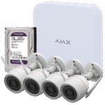 Kit Vigilancia IP WiFi Exterior 4 Cámaras Bullet Ezviz H3C 2K + NVR AJAX 8Ch + HDD 1TB - Imagen 2