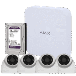 Kit Vigilancia IP WiFi Exterior 4 Cámaras Domo Ezviz H4 2K + NVR AJAX 8Ch + HDD 1TB - Imagen 2