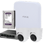 Kit Vigilancia Exterior Ajax IP PoE 2 TURRETCAM 5Mpx + NVR 8Ch 1TB con Salto de Alarma - Imagen 2