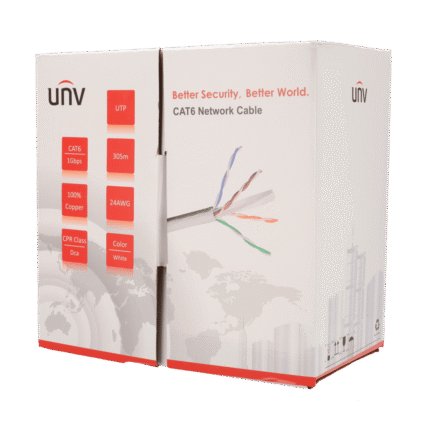 cable ethernet utp cat 6 exterior cobre blanco
