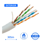 cable utp cat 6 exterior cobre color blanco