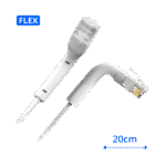 Cable de Red UTP-6A Conector RJ45 Flexible de 0.2m