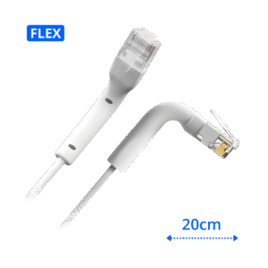 Cable de Red UTP-6A Conector RJ45 Flexible de 0.2m