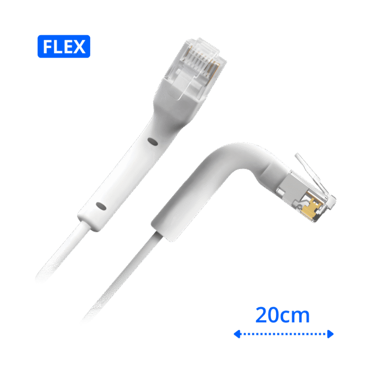 Cable de Red UTP-6A Conector RJ45 Flexible de 0.2m