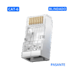 Conector RJ45 Blindado Cat-6 Macho Conexión Rápida
