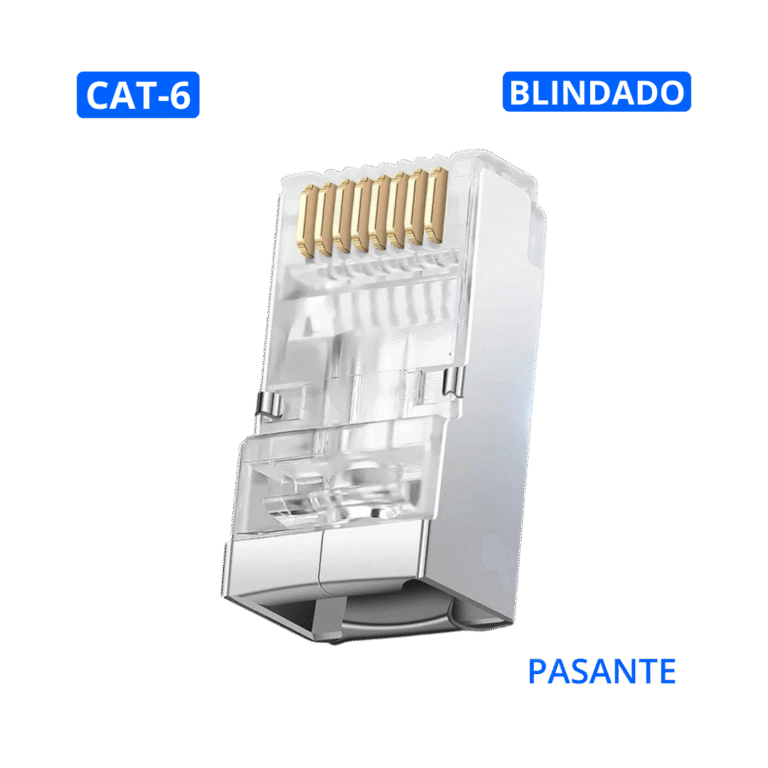 Conector RJ45 Blindado Cat-6 Macho Conexión Rápida