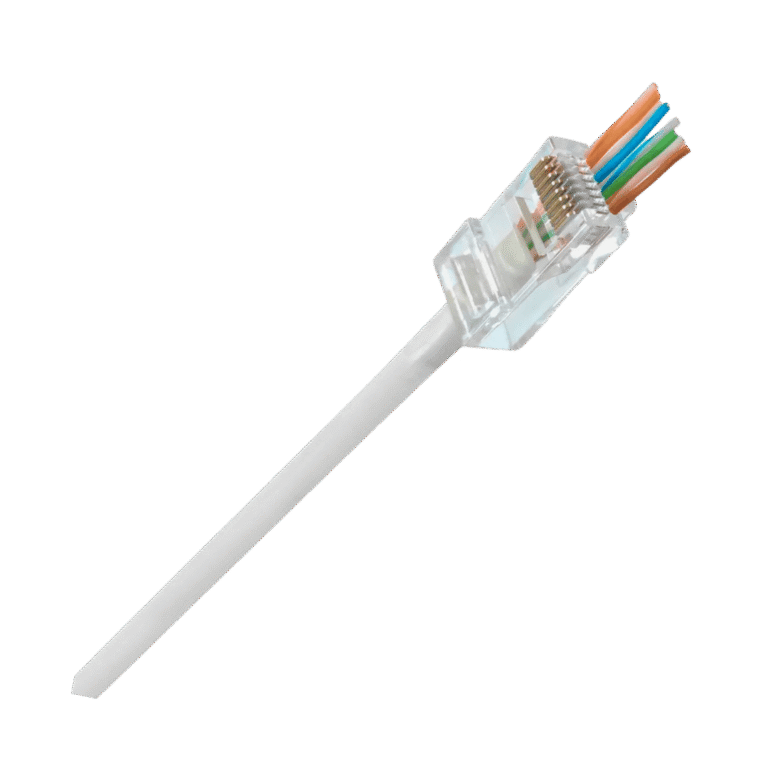 Conector RJ45 Cat6 Macho Cable Pasante