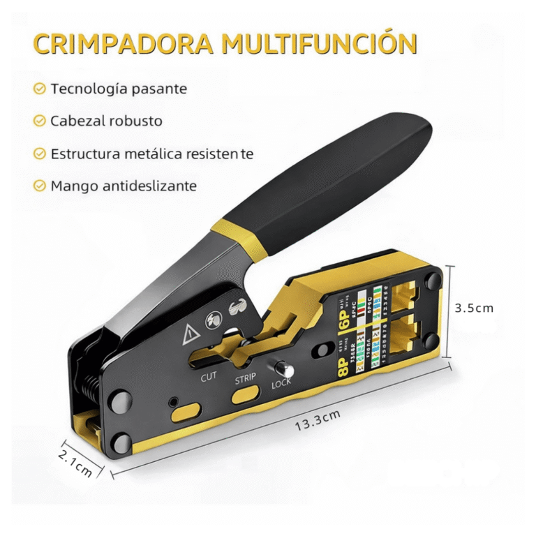 crimpadora multifuncion para cable ethernet