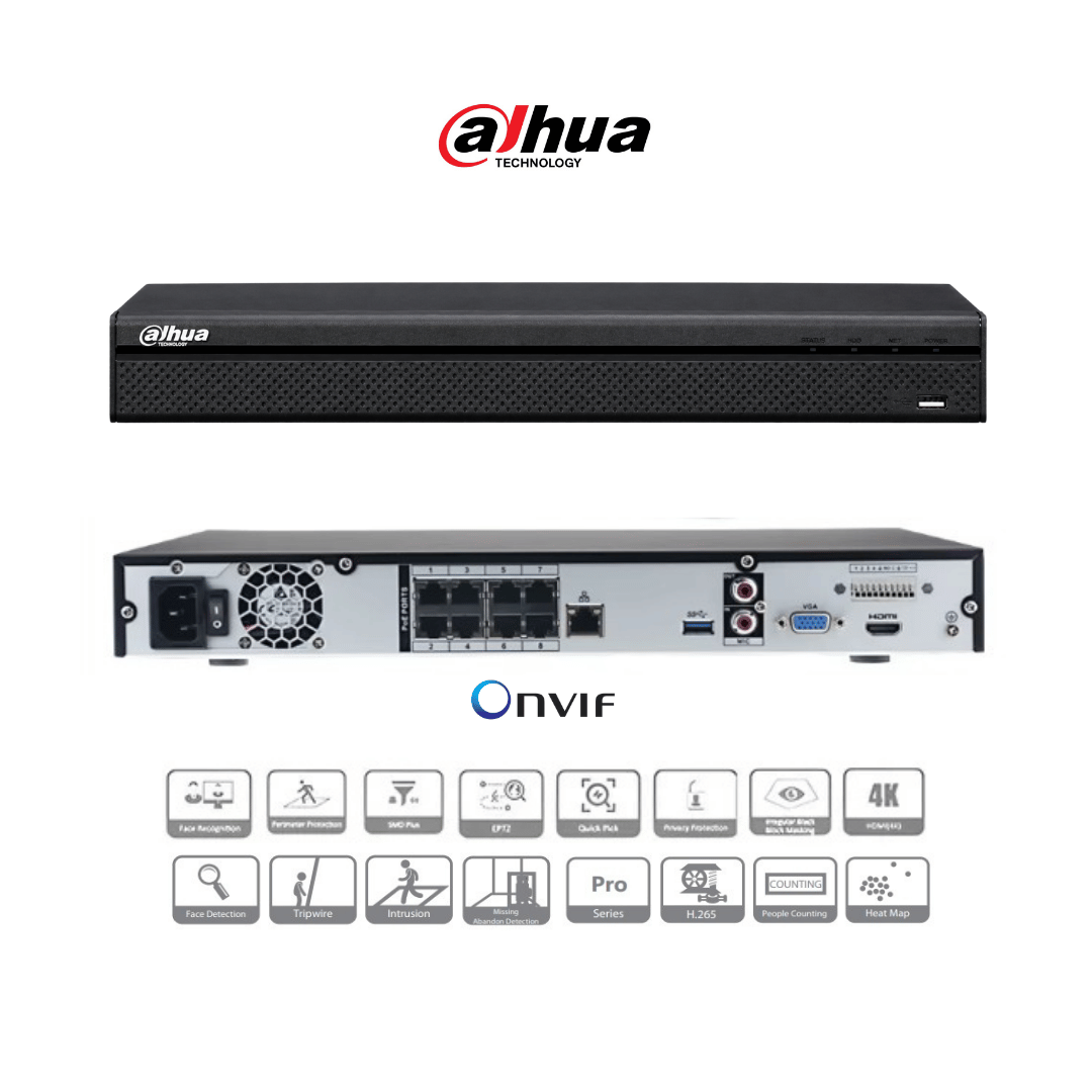 GRABADOR-NVR-DAHUA-DHI-NVR5208-8P-4KS2E Grabador NVR Dahua DHI-NVR5208-8P-4KS2E
