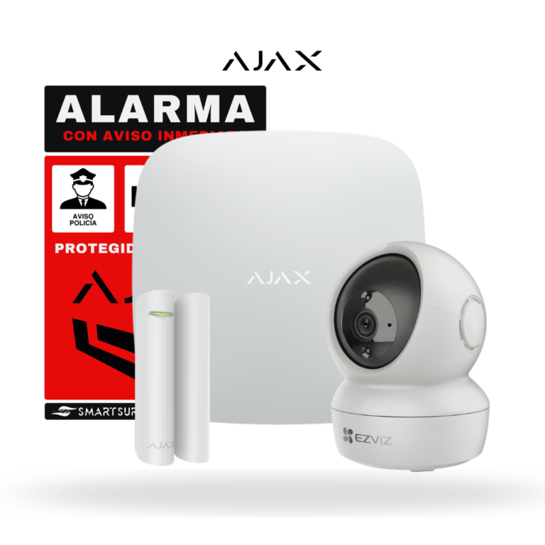 Kit Alarma Ajax Sin Cuotas con Cámara EZVIZ H6C 360º