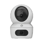 Vista frontal de la cámara EZVIZ H7c Dual 2K+ de doble lente