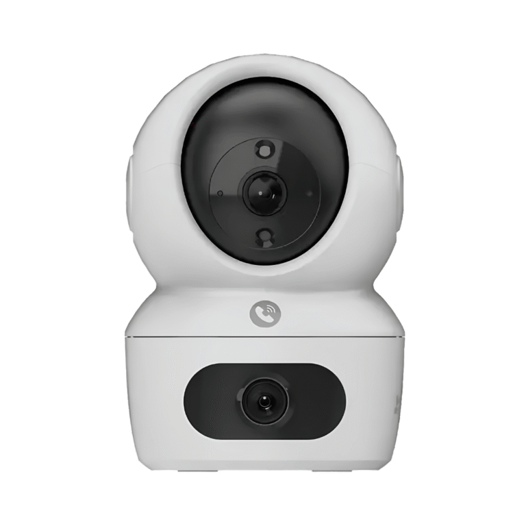 Vista frontal de la cámara EZVIZ H7c Dual 2K+ de doble lente