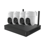 Kit de videovigilancia WiFi EZVIZ H8C con 4 cámaras exteriores 360° y NVR