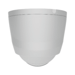 Vista trasera de la cámara IP PoE Ajax TurretCam HLVF 8MP blanca para exterior