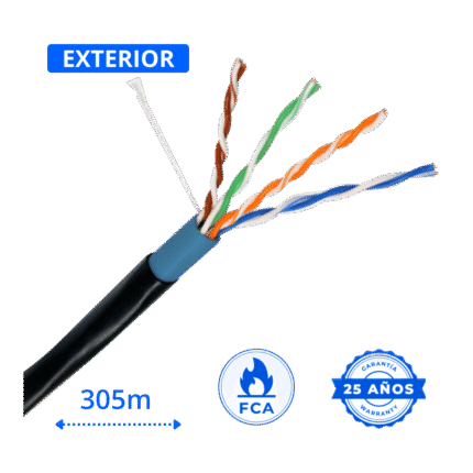 cable de red utp cat6 exterior cobre puro