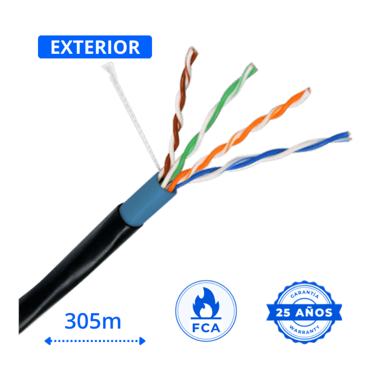 cable de red utp cat6 exterior cobre puro