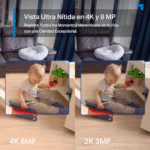 Detalle de vídeo de la Tapo C260 4K de 8 MP con un niño jugando en el salón