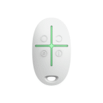 Mando a distancia Ajax SpaceControl blanco para alarma Ajax, vista frontal con cuatro botones