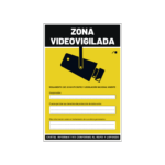 Cartel Zona Videovigilada Exterior Homologado de PVC Flexible Tamaño A5