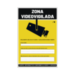 Cartel Zona Videovigilada Exterior Homologado de PVC Flexible Tamaño A5 - Imagen 2