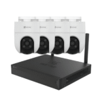 4 cámaras de vigilancia EZVIZ H8C 1080p junto a un grabador NVR EZVIZ sin disco duro