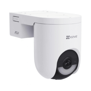 Cámara de vigilancia WiFi exterior con batería EZVIZ HB8 Lite blanca, vista en perspectiva