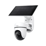Tapo TC90 KIT con cámara WiFi exterior y panel solar instalado encima