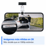 Ejemplo de imagen 2K del Tapo TC90 KIT en el móvil con un detalle ampliado de un vehículo