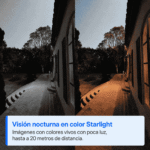 Comparación de visión nocturna en blanco y negro y a color con la Tapo TC40GW