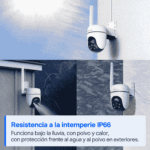 Cámara exterior Tapo TC40GW bajo sol, lluvia y nieve con protección IP66