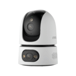Vista lateral derecha de Imou Ranger Dual Pro con doble lente y rejilla del altavoz