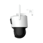 Imou Cruiser Dual 2 vista lateral con antena, cuerpo motorizado y soporte para pared