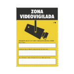 Cartel Zona Videovigilada Exterior Homologado de PVC Flexible Tamaño A4