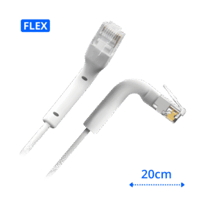 Cable de Red UTP-6A Conector RJ45 Flexible de 0.2m