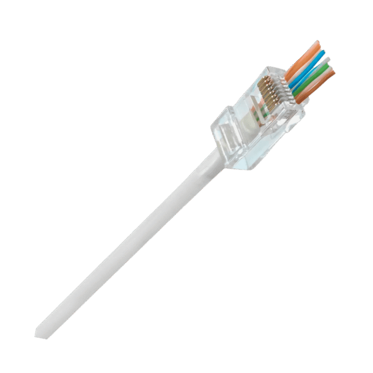 Conector RJ45 Cat6 Macho Cable Pasante