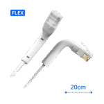 Cable de Red UTP-6A Conector RJ45 Flexible de 0.2m
