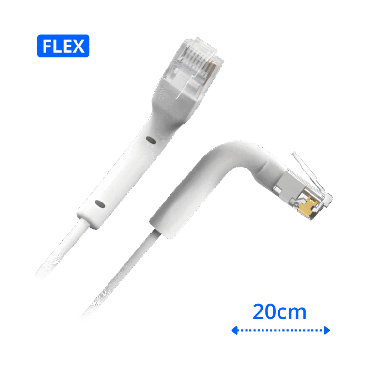 Cable de Red UTP-6A Conector RJ45 Flexible de 0.2m