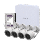 Kit videovigilancia con 4 cámaras WiFi EZVIZ H3C 2K, NVR Ajax y disco duro de 1 TB