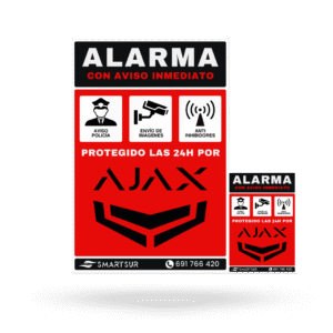 cartel disuasorio alarma ajax