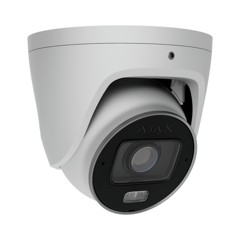 Cámara IP PoE Ajax TurretCam HLVF 8MP 4K varifocal blanca, vista principal